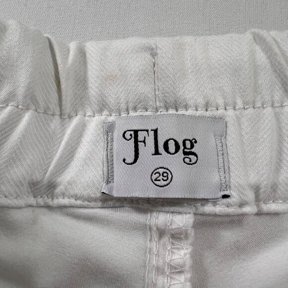 Bevy Flog Shely Drawstring Pant in White Original Size 29 Travel Pant - Picture 5 of 11